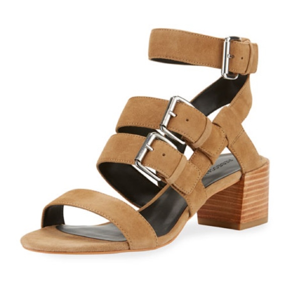 Rebecca Minkoff brown suede leather gladiator style strappy sandals shoes 7.5 - Picture 1 of 8